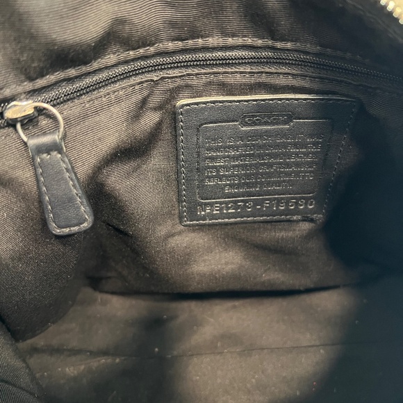 Coach Soho F19580 Medium Black Leather Flap Duffle Shoulder Bag - Picture 8 of 10